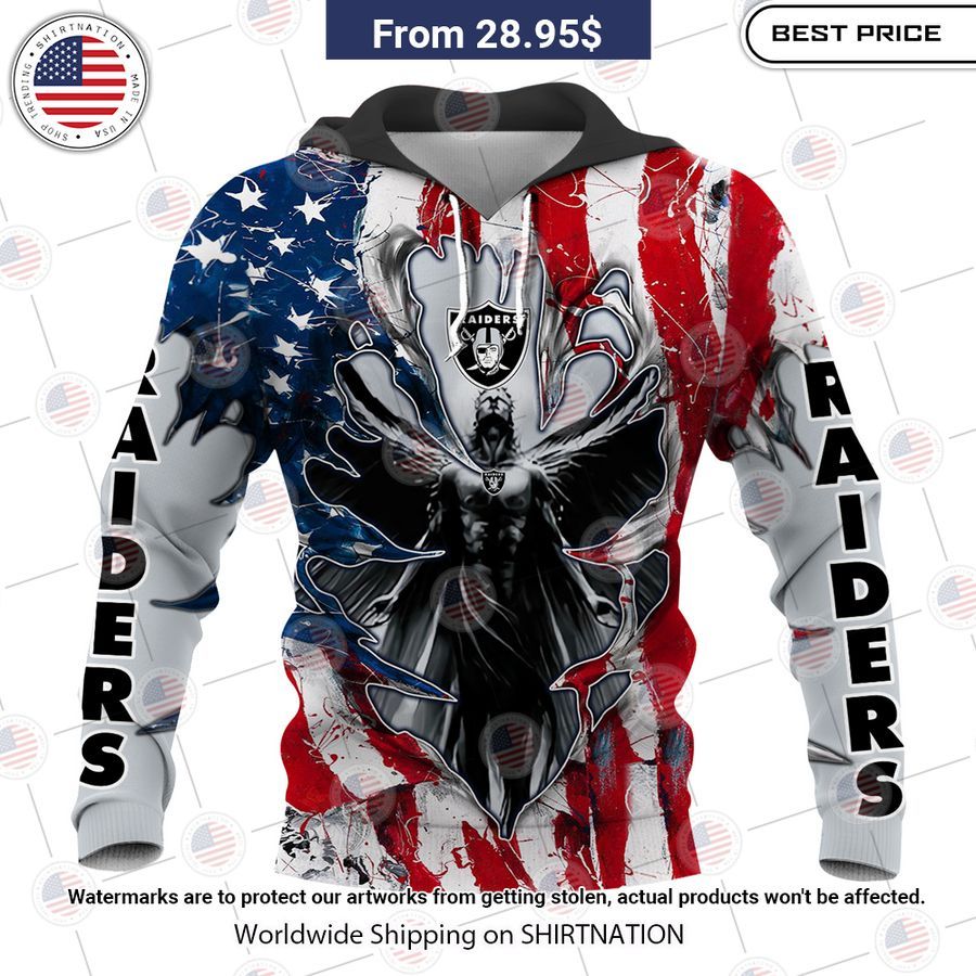 HOT Las Vegas Raiders US Flag Angel Shirt