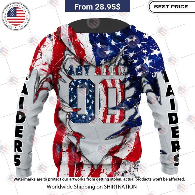 HOT Las Vegas Raiders US Flag Eagle Shirt Eye soothing picture dear