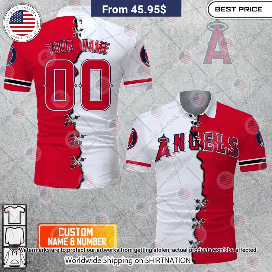 HOT Los Angeles Angels Mix Home Away Jersey Polo Shirt Damn good
