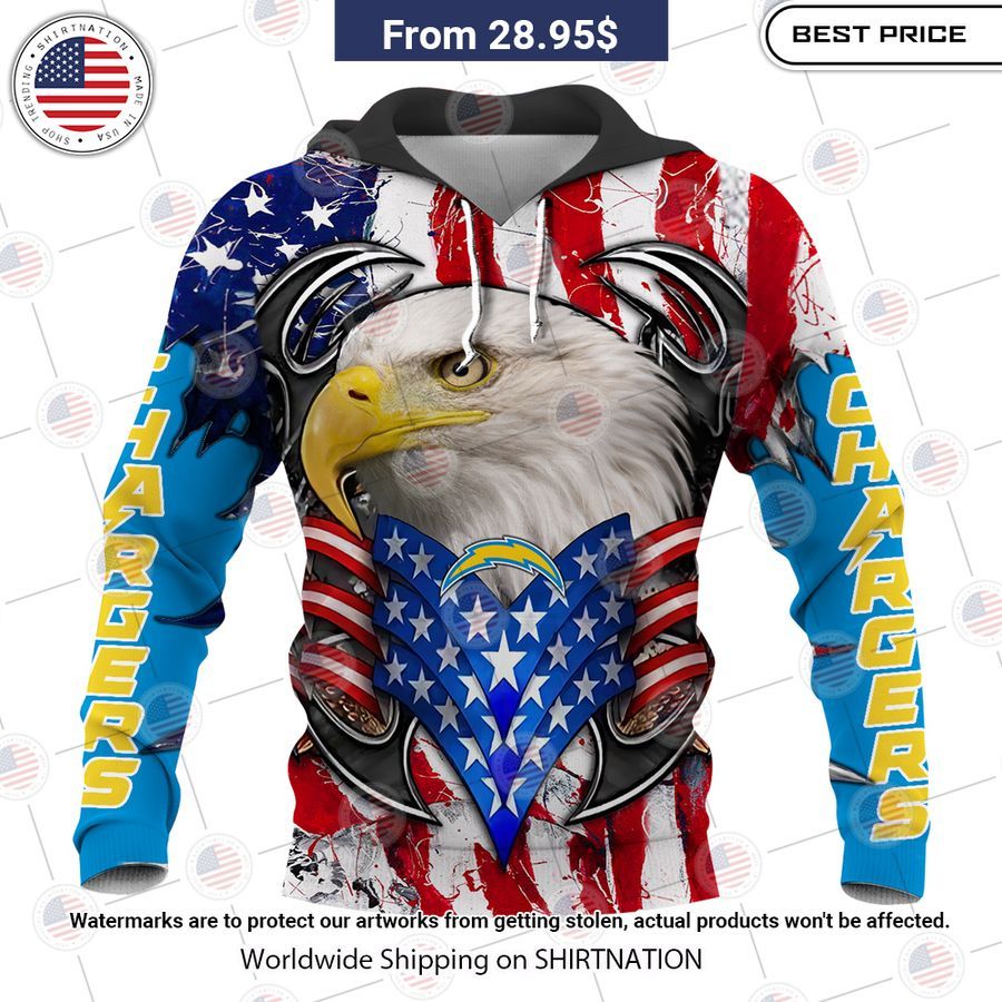 HOT Los Angeles Chargers US Flag Eagle Shirt This is awesome and unique