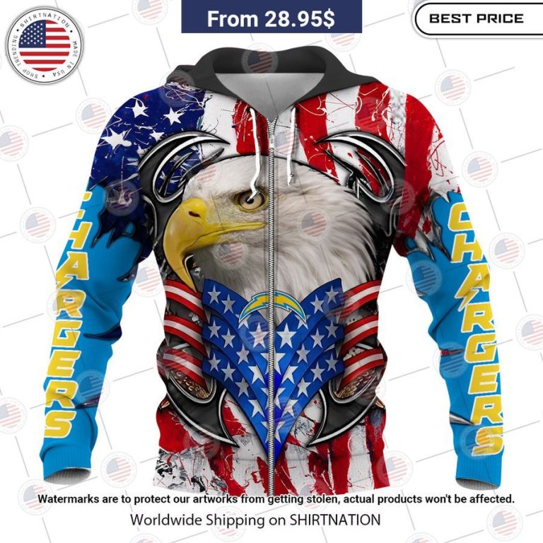 HOT Los Angeles Chargers US Flag Eagle Shirt Damn good