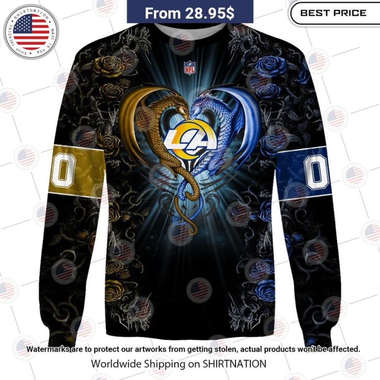 HOT Los Angeles Rams Dragon Rose Shirt Nice shot bro