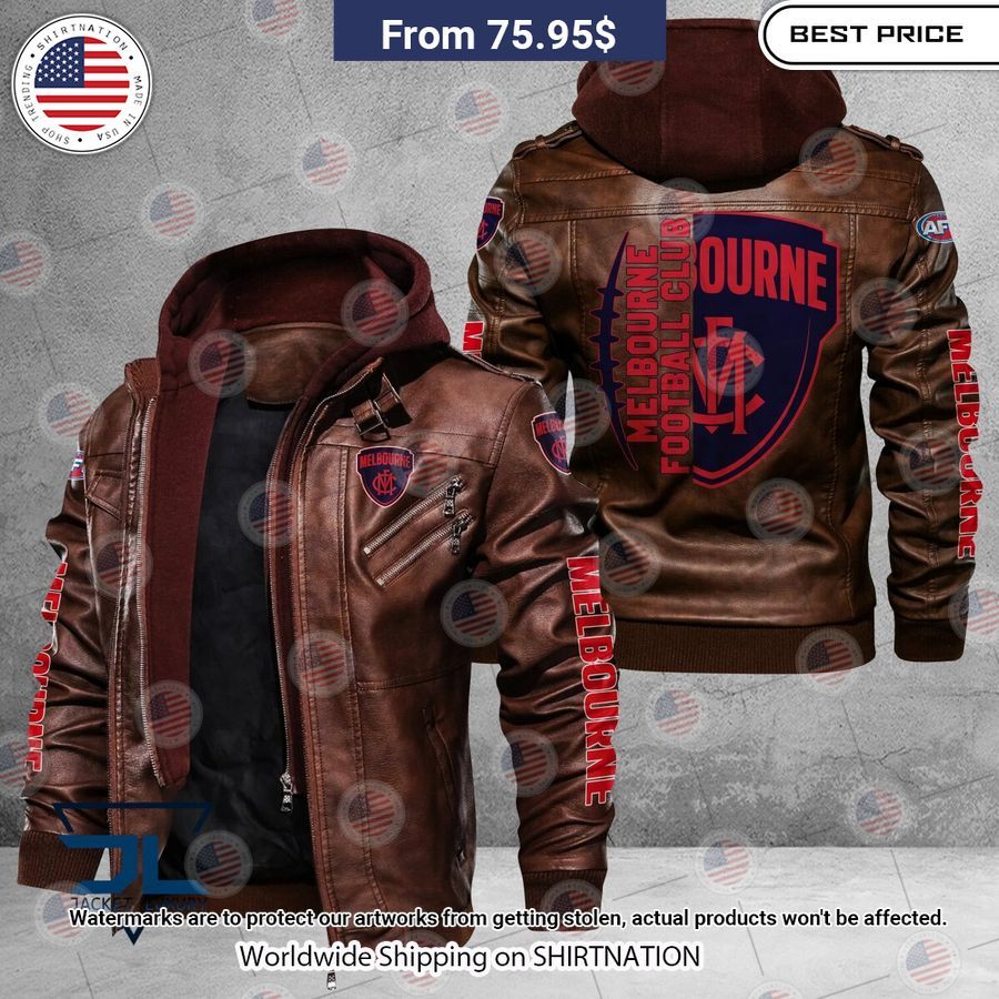 HOT Melbourne Football Club Leather Jacket You look lazy