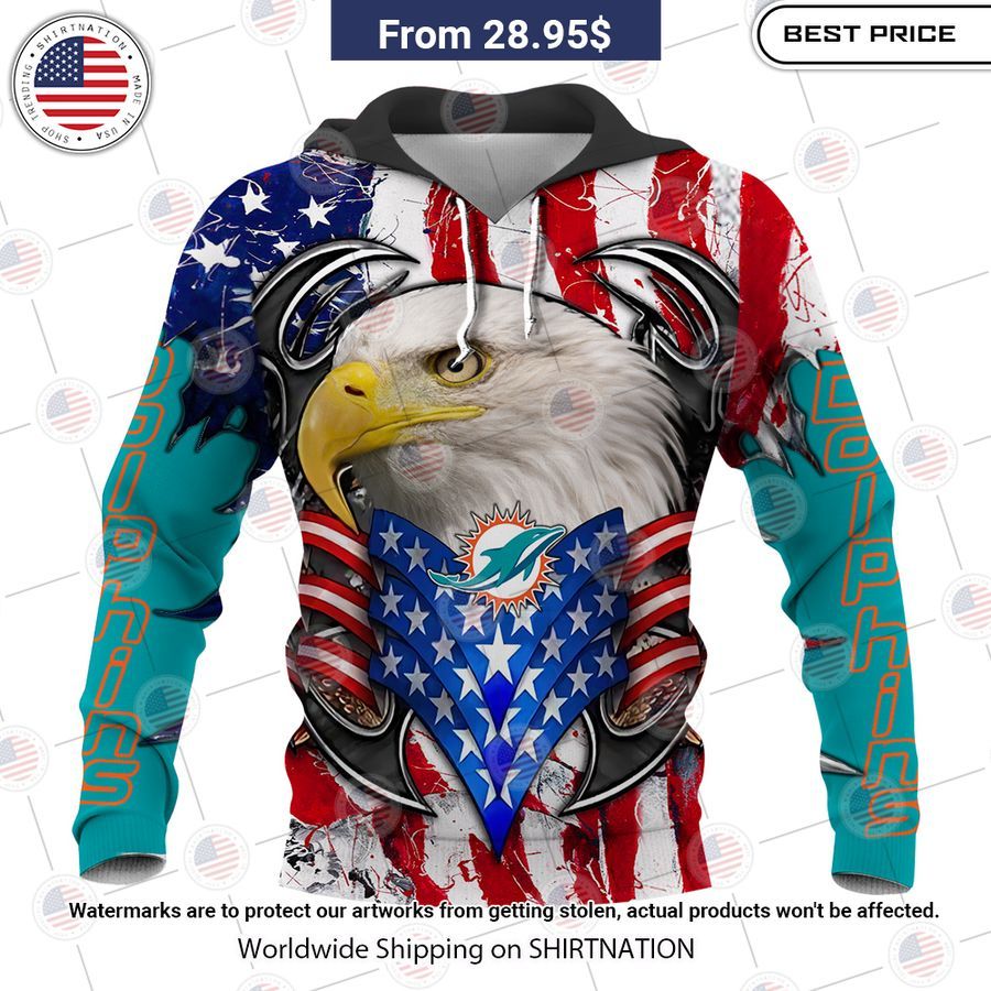 HOT Miami Dolphins US Flag Eagle Shirt I like your hairstyle