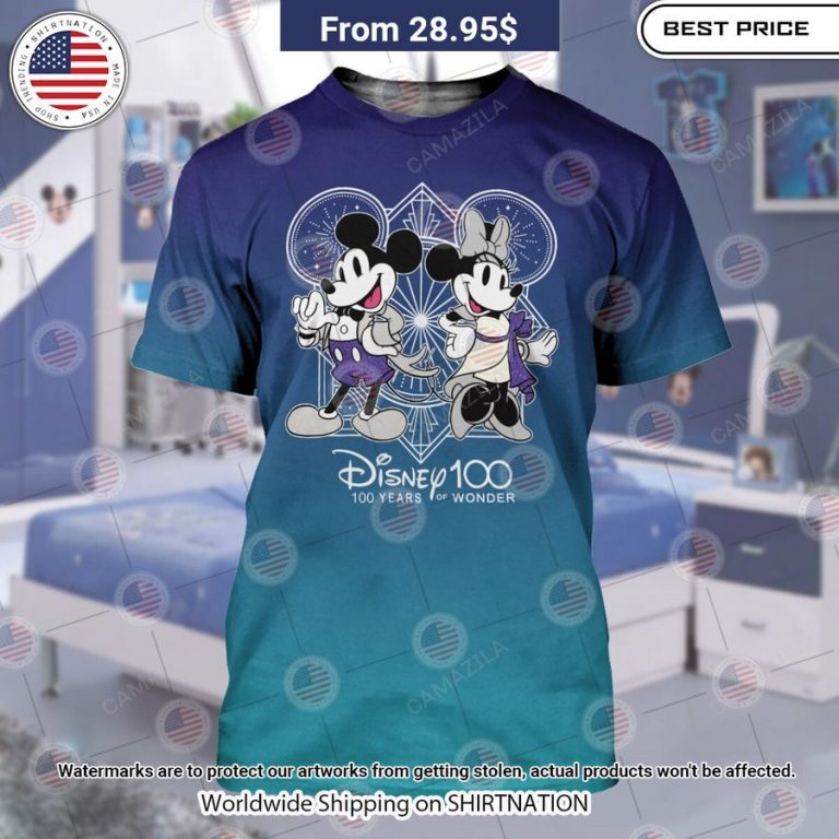 HOT Mickey Minnie Disney 100 Years of Wonder Shirt Such a charming picture.