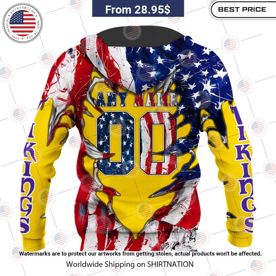 HOT Minnesota Vikings US Flag Eagle Shirt You look so healthy and fit