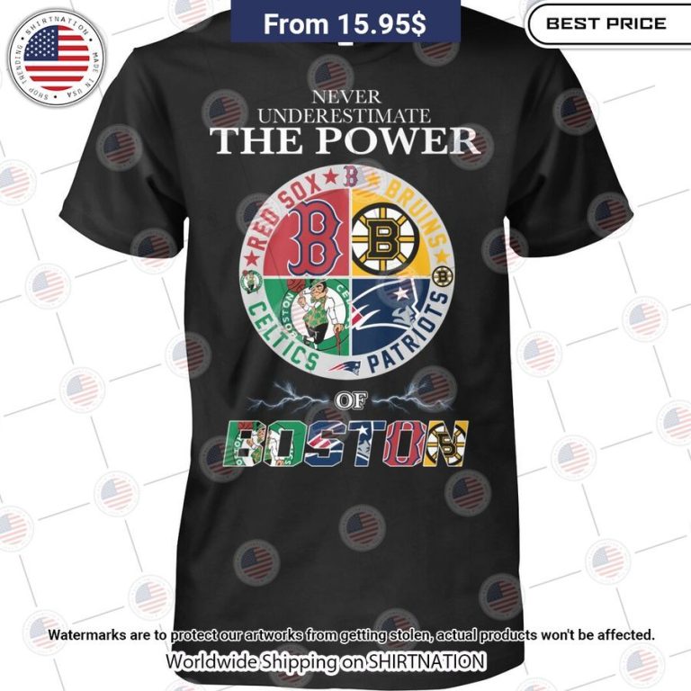 HOT Never Underestimate The Power of Boston T Shirt Eye soothing picture dear