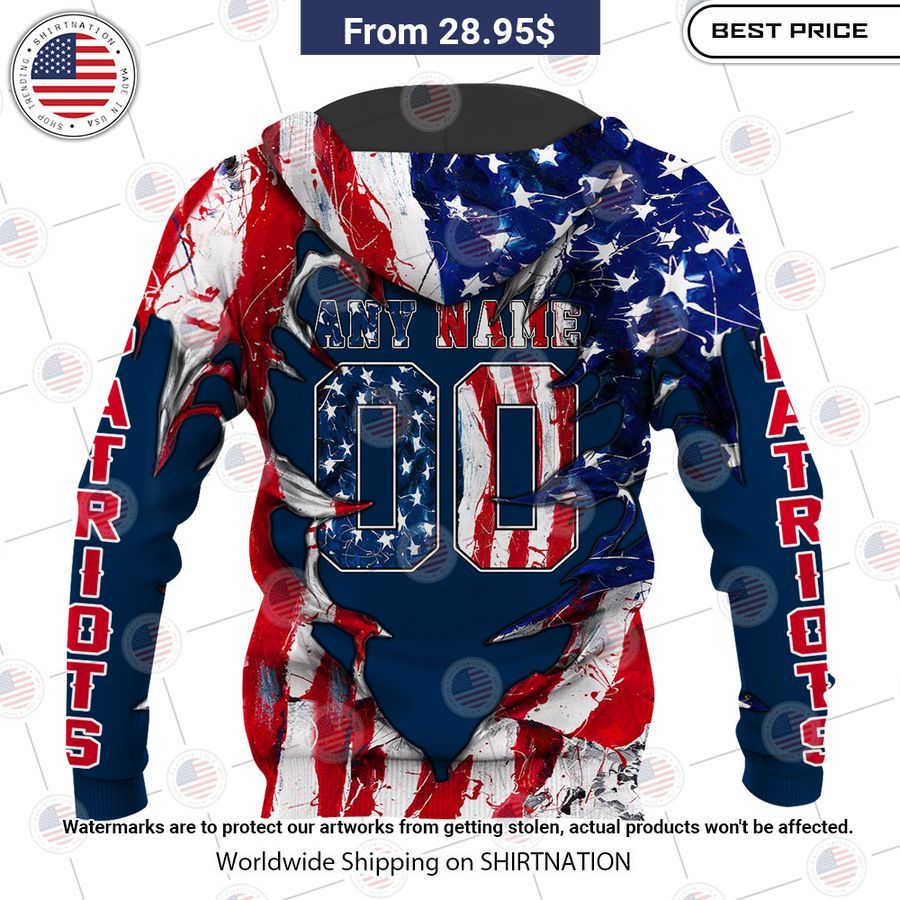 HOT New England Patriots US Flag Eagle Shirt Gang of rockstars