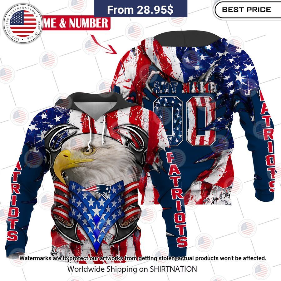 HOT New England Patriots US Flag Eagle Shirt Such a charming picture.
