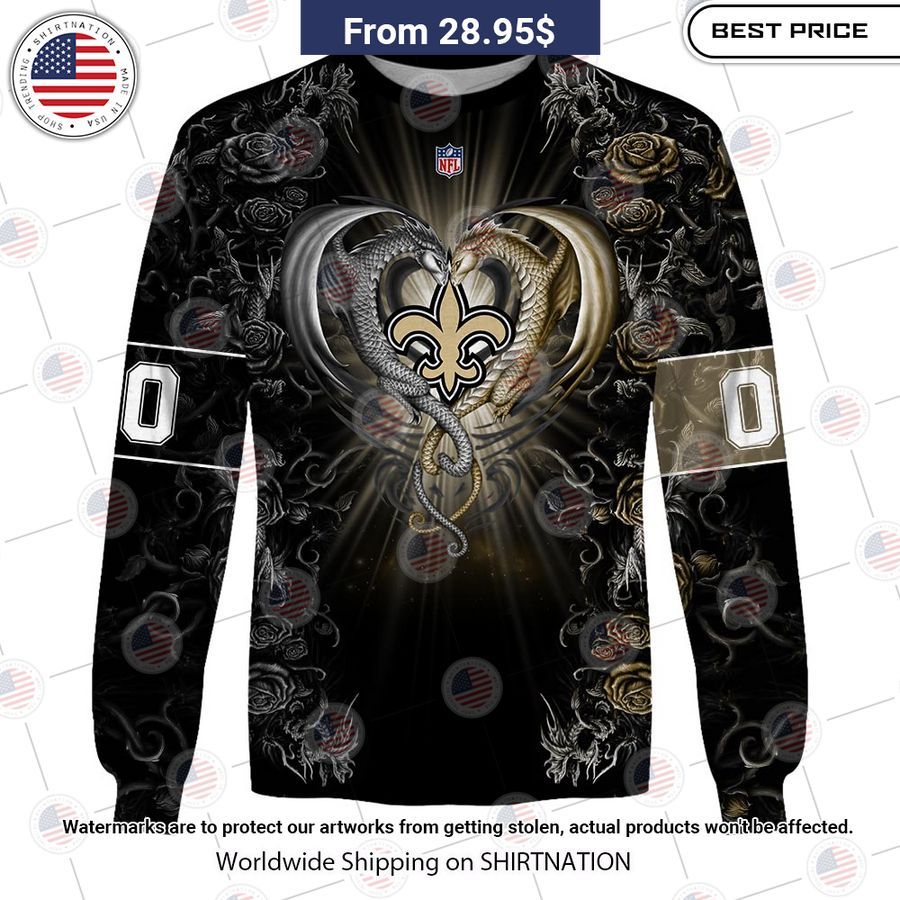 HOT New Orleans Saints Dragon Rose Shirt Awesome Pic guys