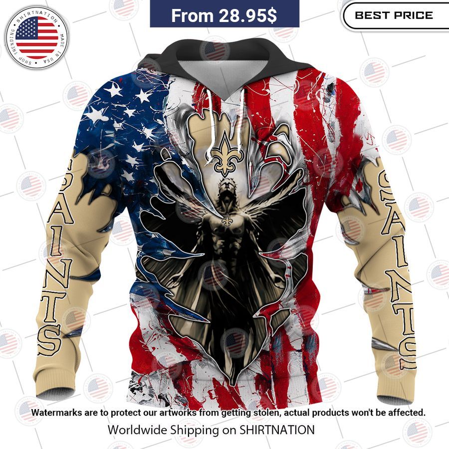 HOT New Orleans Saints US Flag Angel Shirt Best click of yours
