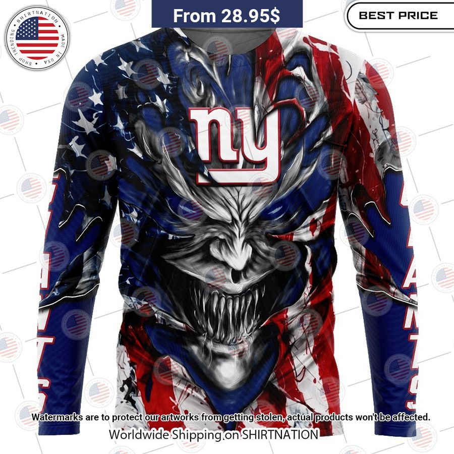 HOT New York Giants Demon Face US Flag Shirt Best click of yours