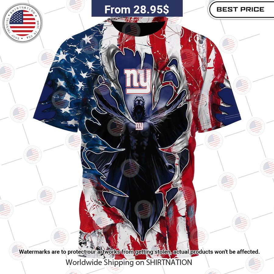 HOT New York Giants US Flag Angel Shirt I like your hairstyle