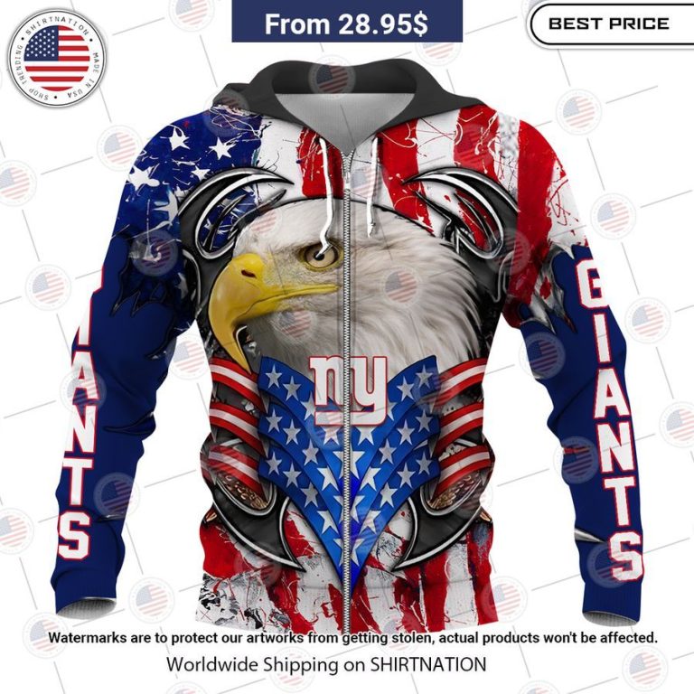 HOT New York Giants US Flag Eagle Shirt Amazing Pic