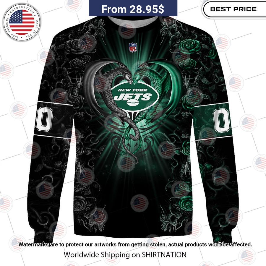 HOT New York Jets Dragon Rose Shirt Such a scenic view ,looks great.
