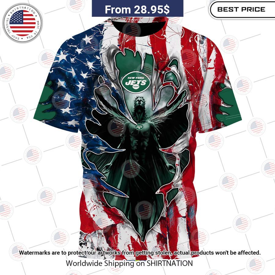 HOT New York Jets US Flag Angel Shirt You look lazy