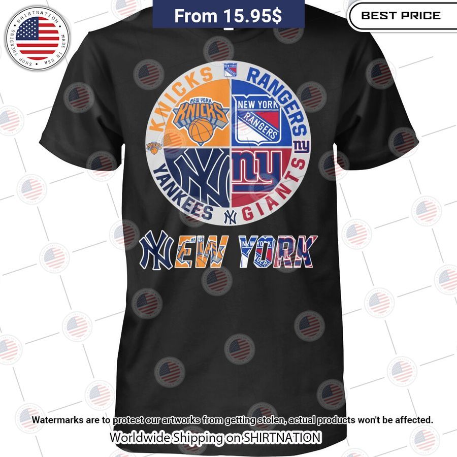 HOT New York Knicks New York Rangers New York Giants New York Yankees Shirt