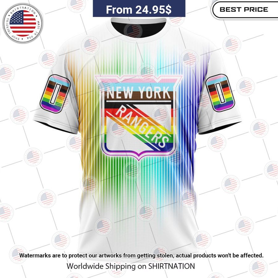 HOT New York Rangers Design For Pride Month Hoodie Stand easy bro