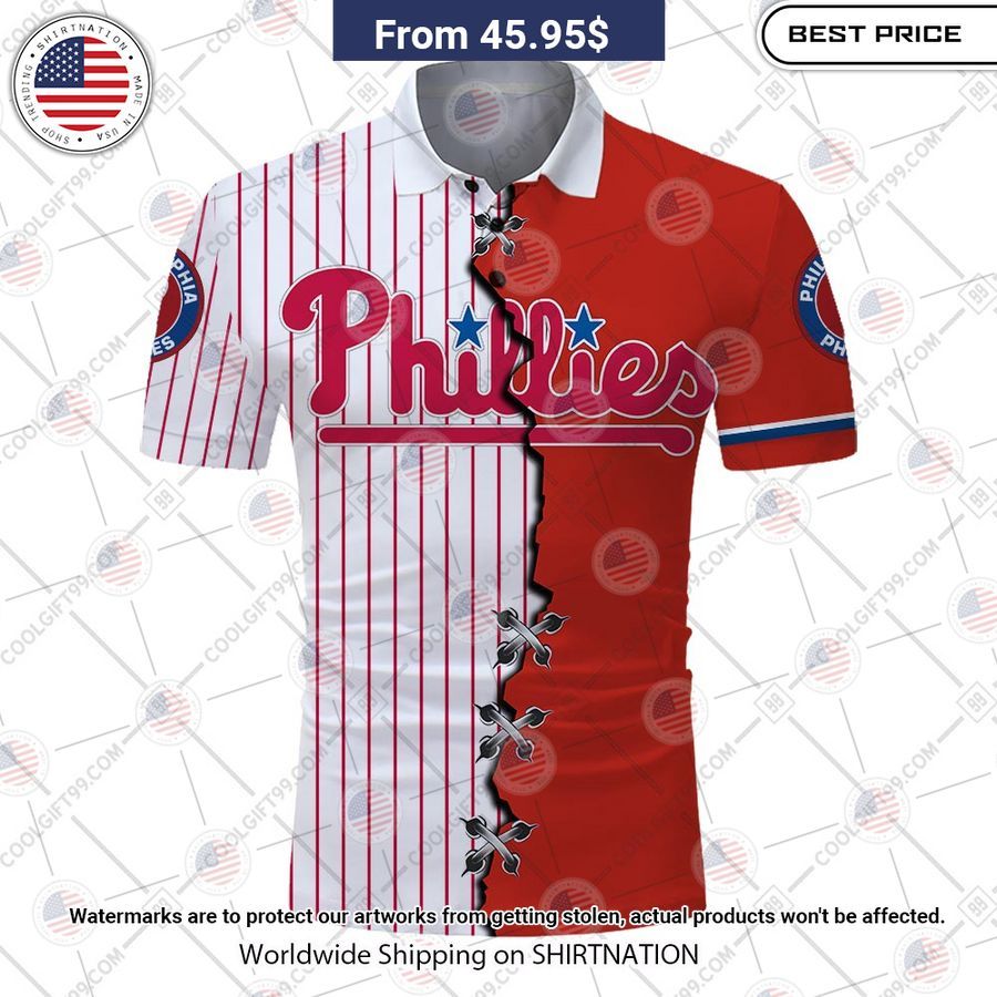 HOT Philadelphia Phillies Mix Home Away Jersey Polo Shirt Loving click