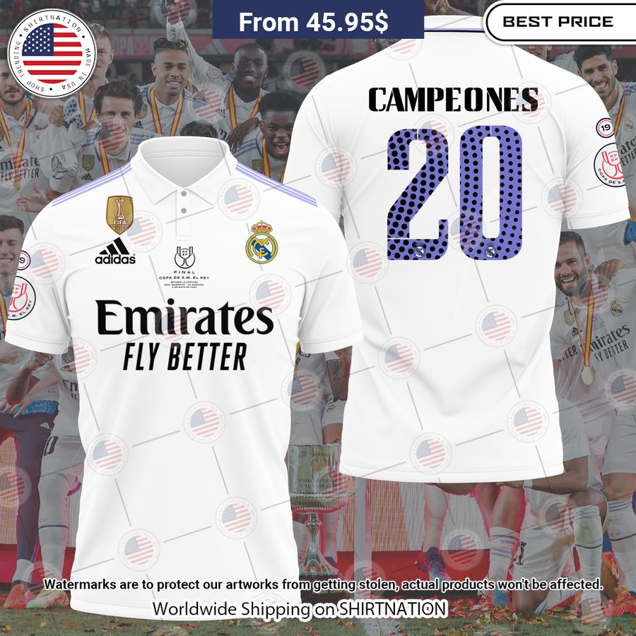 HOT Real Madrid Campeones 20 Polo Shirt You look elegant man