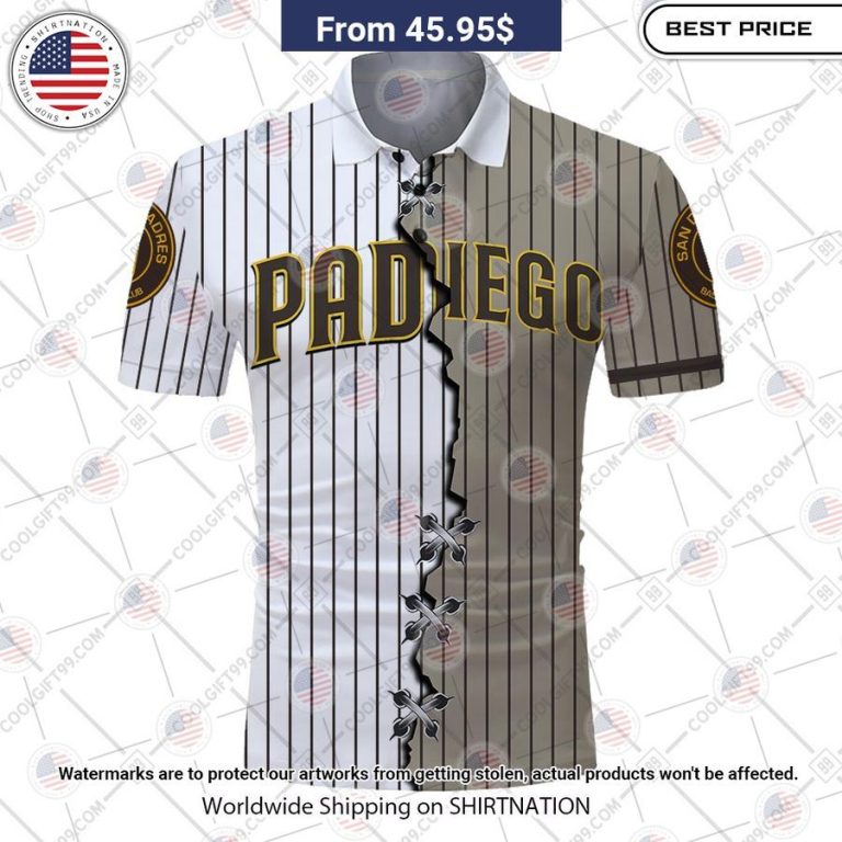 HOT San Diego Padres Mix Home Away Jersey Polo Shirt Cutting dash