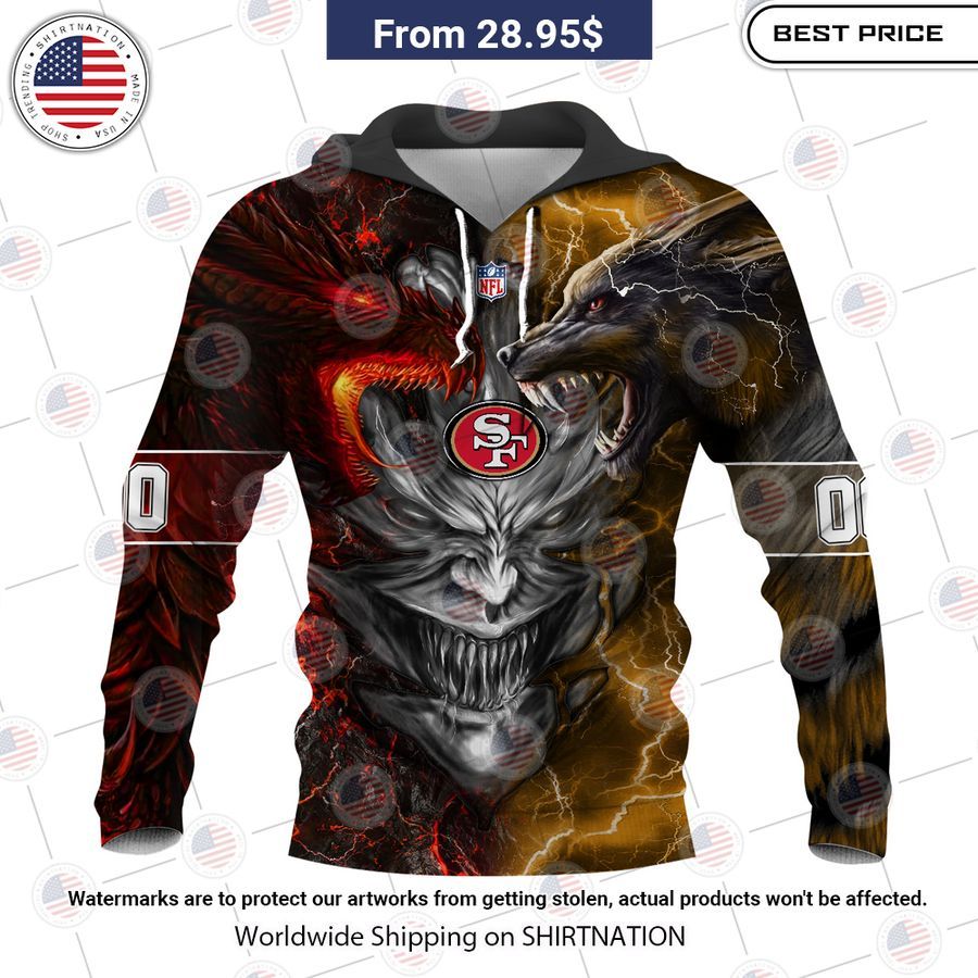 hot san francisco 49ers demon face wolf dragon shirt 3 95.jpg