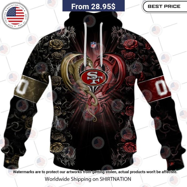 HOT San Francisco 49ers Dragon Rose Shirt Stand easy bro