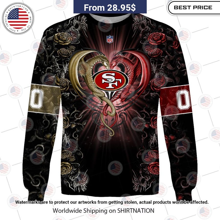 HOT San Francisco 49ers Dragon Rose Shirt Gang of rockstars