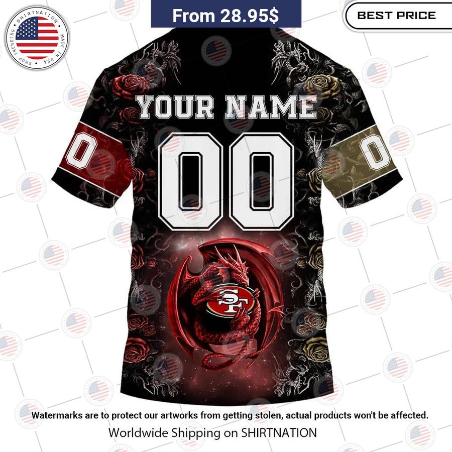 HOT San Francisco 49ers Dragon Rose Shirt Great, I liked it
