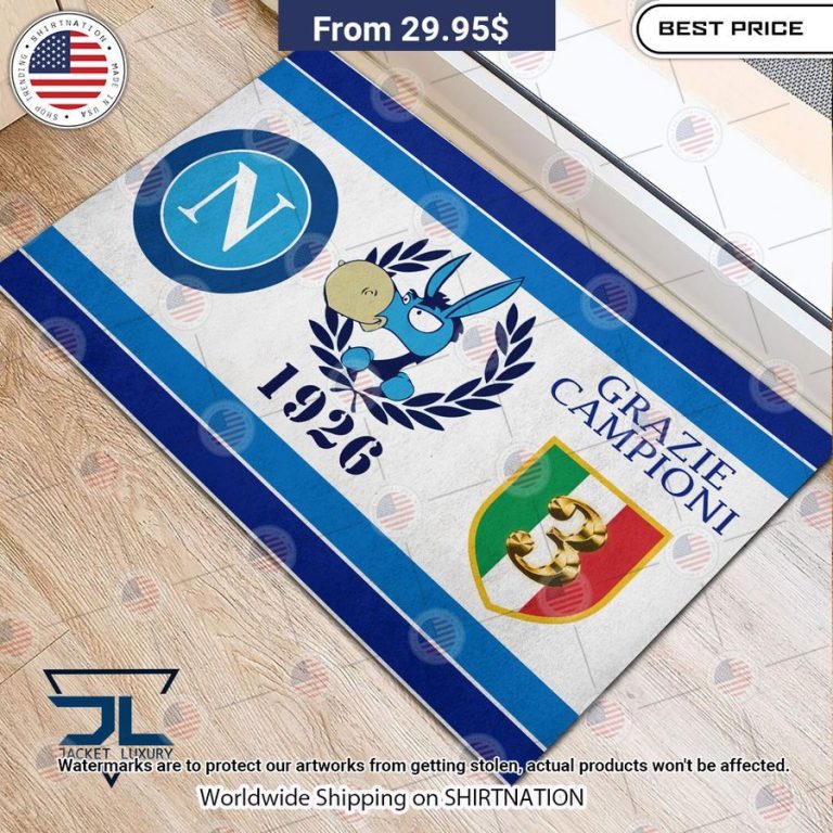 HOT SSC Napoli Campione d'Italia Doormat I like your dress, it is amazing