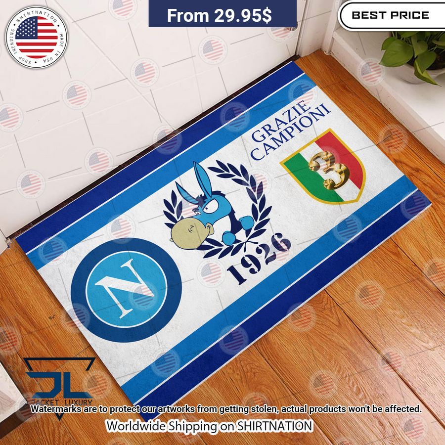 HOT SSC Napoli Campione d'Italia Doormat Oh my God you have put on so much!