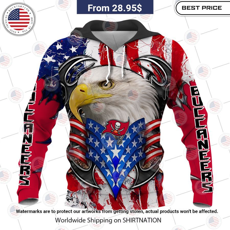HOT Tampa Bay Buccaneers US Flag Eagle Shirt