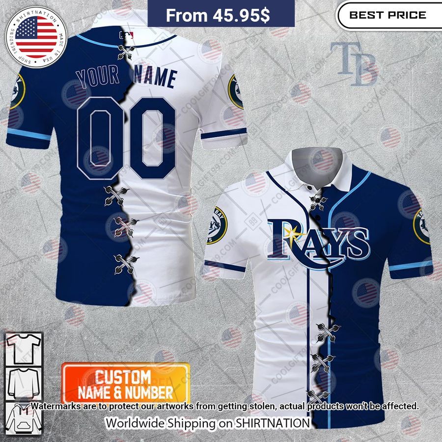 HOT Tampa Bay Rays Mix Home Away Jersey Polo Shirt Generous look