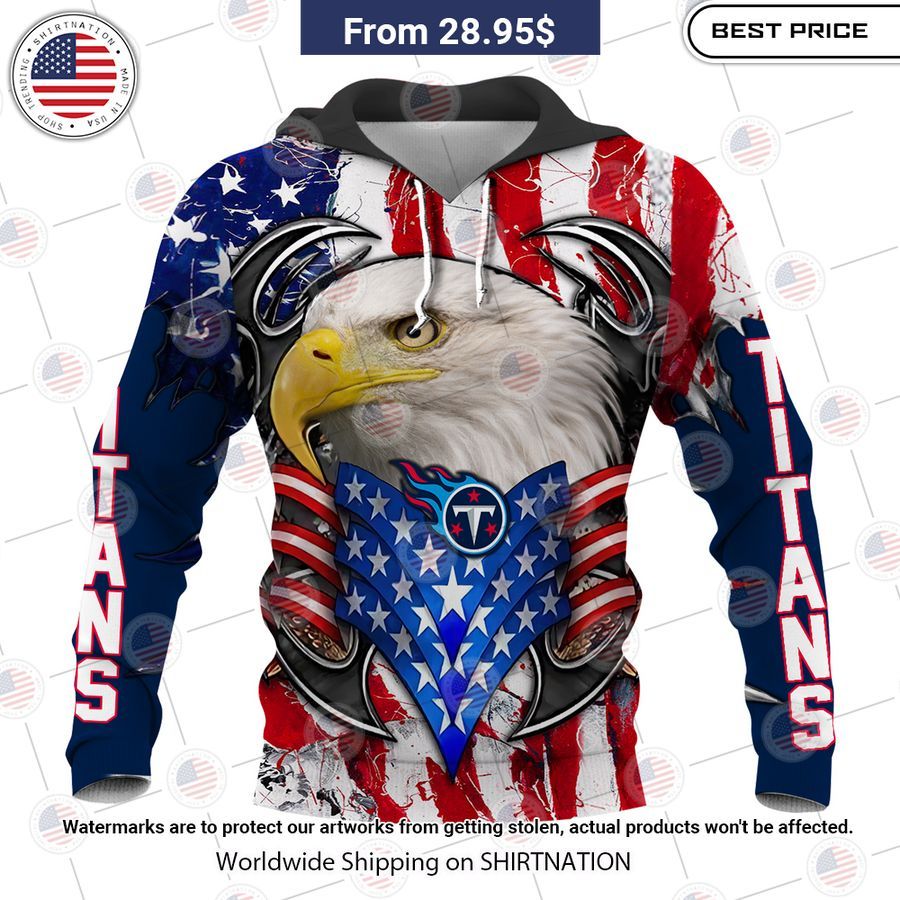 HOT Tennessee Titans US Flag Eagle Shirt