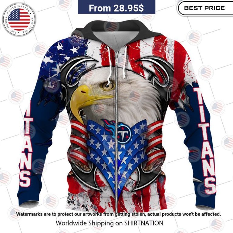 HOT Tennessee Titans US Flag Eagle Shirt Your beauty is irresistible.