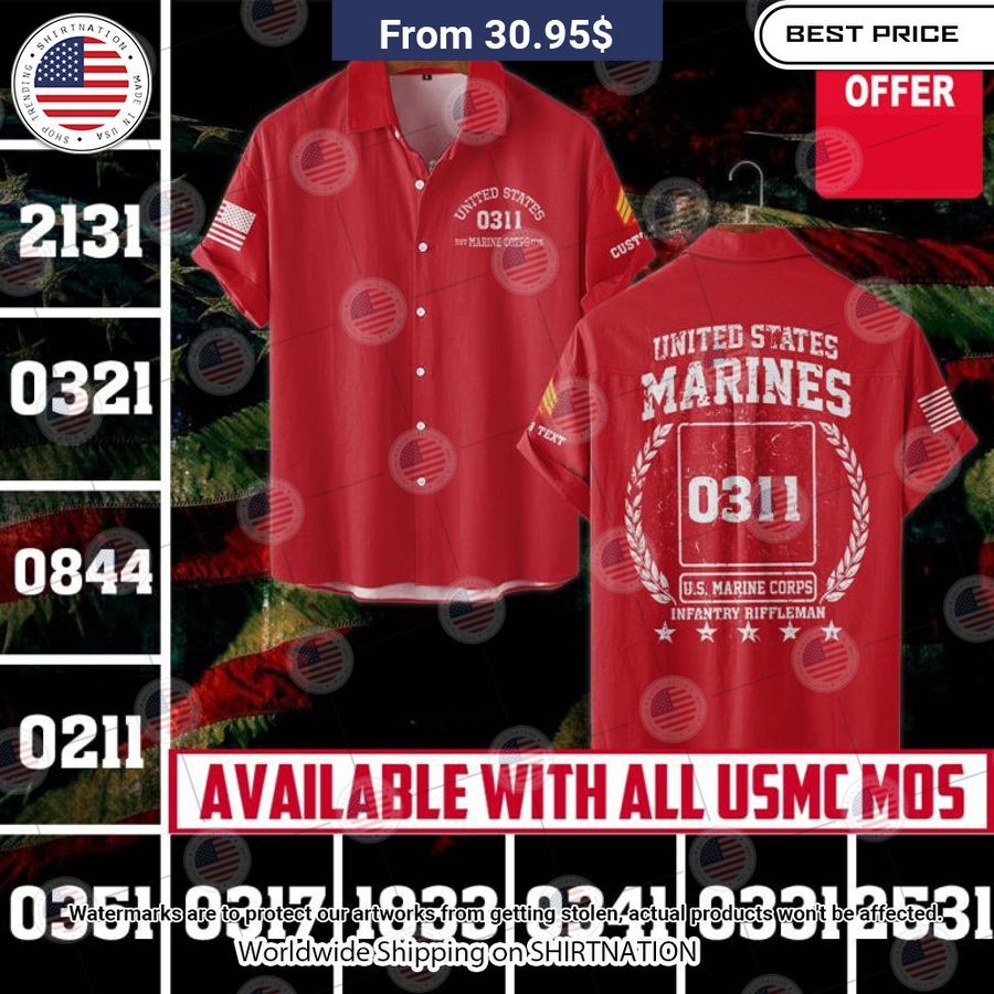 HOT United States Marines Hawaiian Shirt Stand easy bro