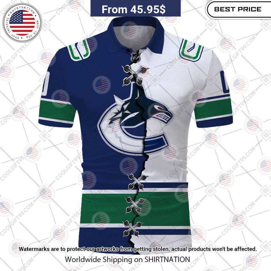 HOT Vancouver Canucks Mix Home Away Jersey Polo Shirt Trending picture dear