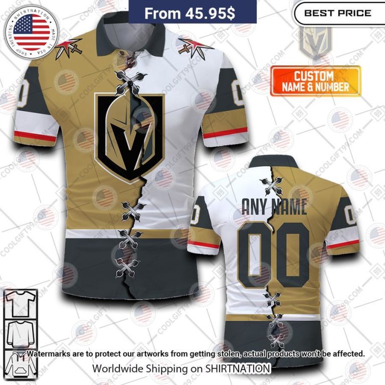 HOT Vegas Golden Knights Mix Home Away Jersey Polo Shirt Ah! It is marvellous