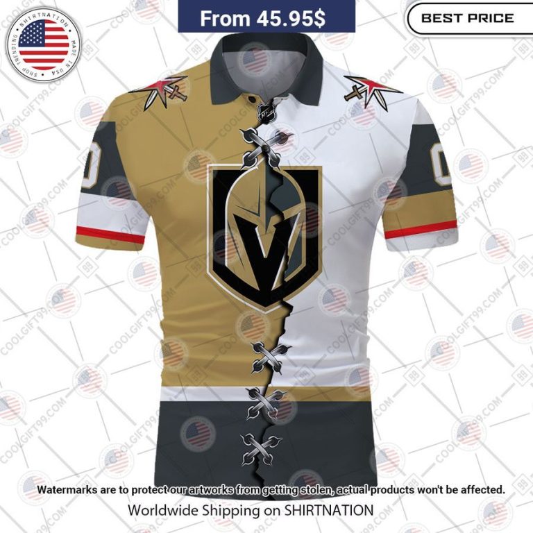 HOT Vegas Golden Knights Mix Home Away Jersey Polo Shirt Studious look