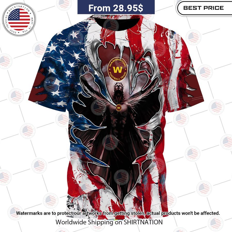 HOT Washington Redskins US Flag Angel Shirt You look so healthy and fit