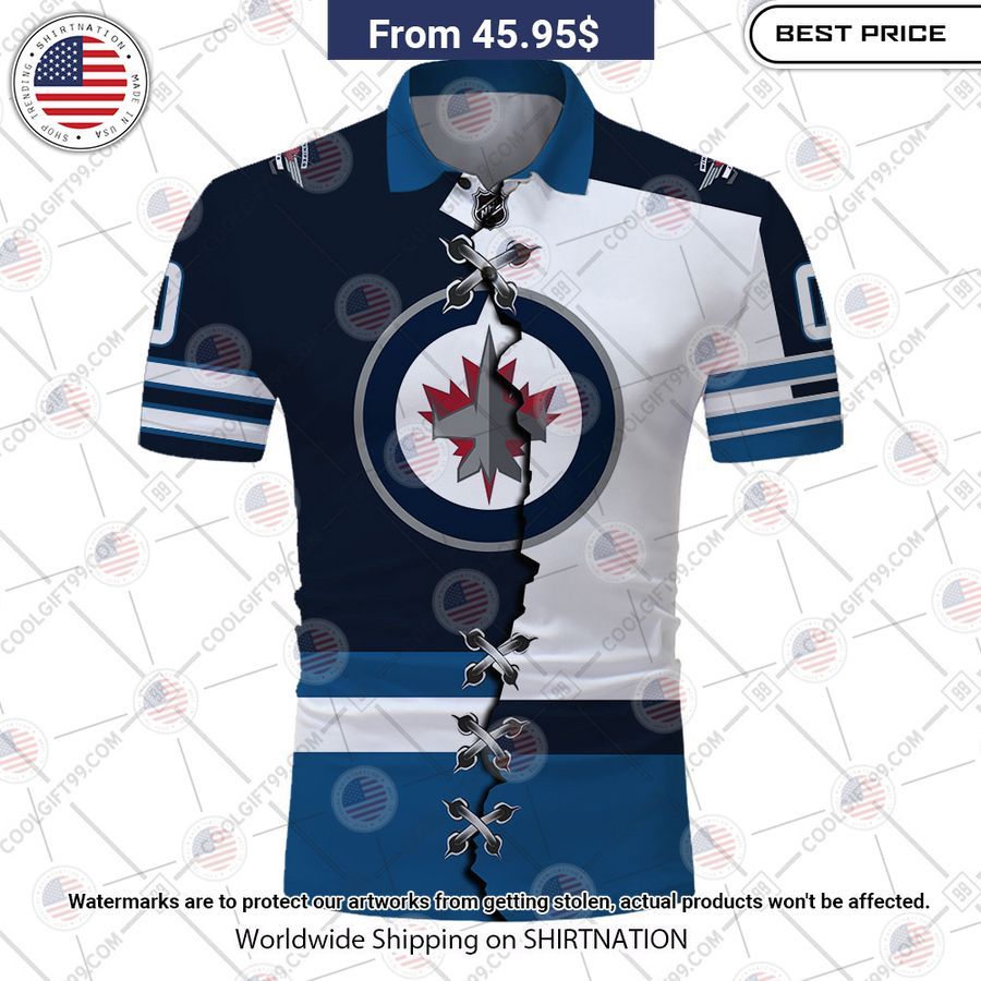 HOT Winnipeg Jets Mix Home Away Jersey Polo Shirt Hey! You look amazing dear