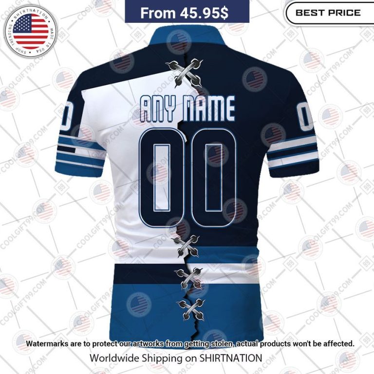 HOT Winnipeg Jets Mix Home Away Jersey Polo Shirt Nice shot bro