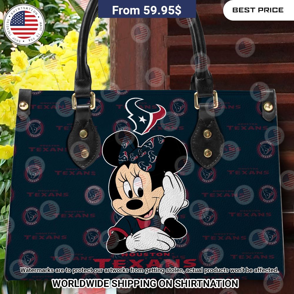 Houston Texans Minnie Mouse Leather Handbag Good click