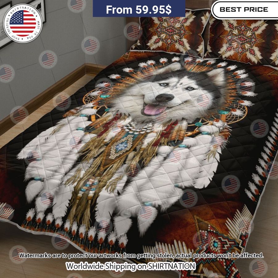 Husky Dog Native American Rosette Bedding Pic of the century