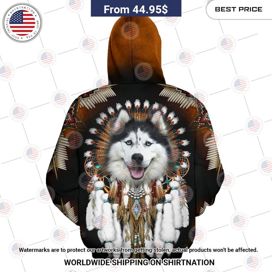 Husky Dog Native American Rosette Hoodie Have you joined a gymnasium?