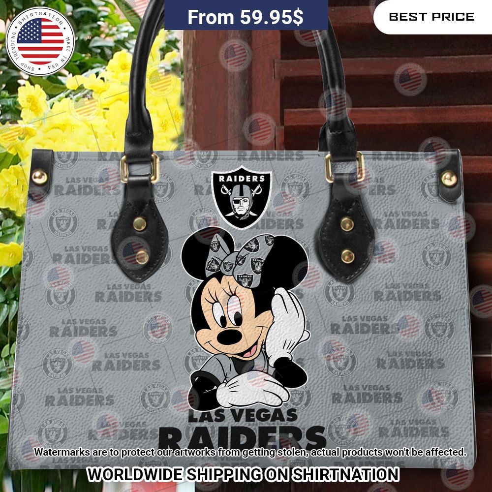 Las Vegas Raiders Minnie Mouse Leather Handbag Cool look bro