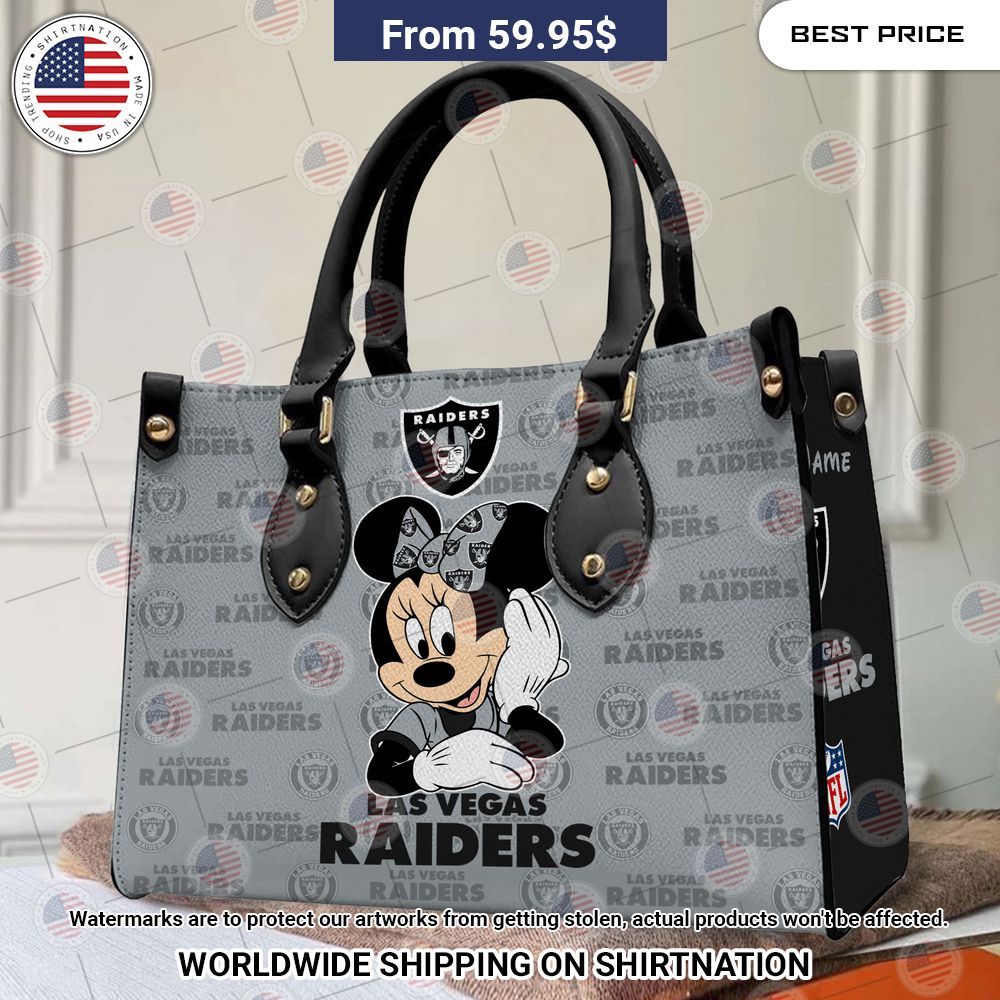 Las Vegas Raiders Minnie Mouse Leather Handbag You guys complement each other