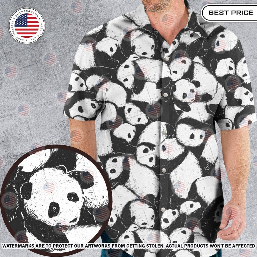 Lazy Day Panda Hawaiian Shirt Gang of rockstars