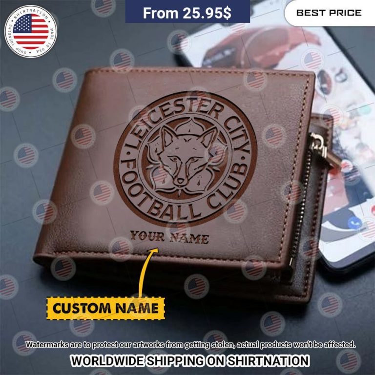 Leicester City Custom Leather Wallet Hundred million dollar smile bro