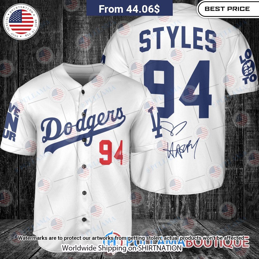 Los Angeles Dodgers Harry Styles Baseball Jersey Loving, dare I say?